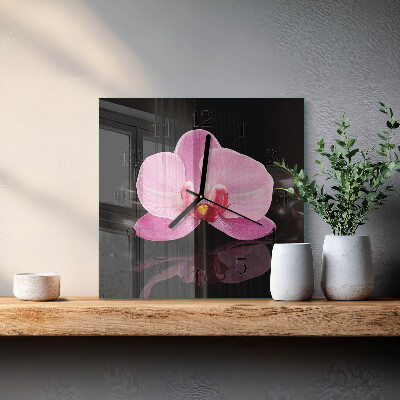 Square kitchen clock Orchid