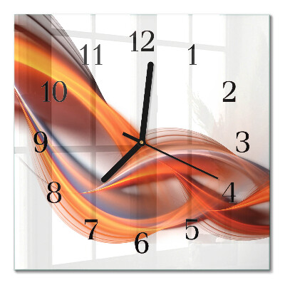 Glass clock square Abstract smoke