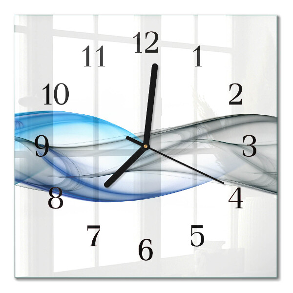 Glass clock square Abstract smoke