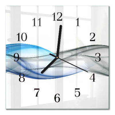 Glass clock square Abstract smoke