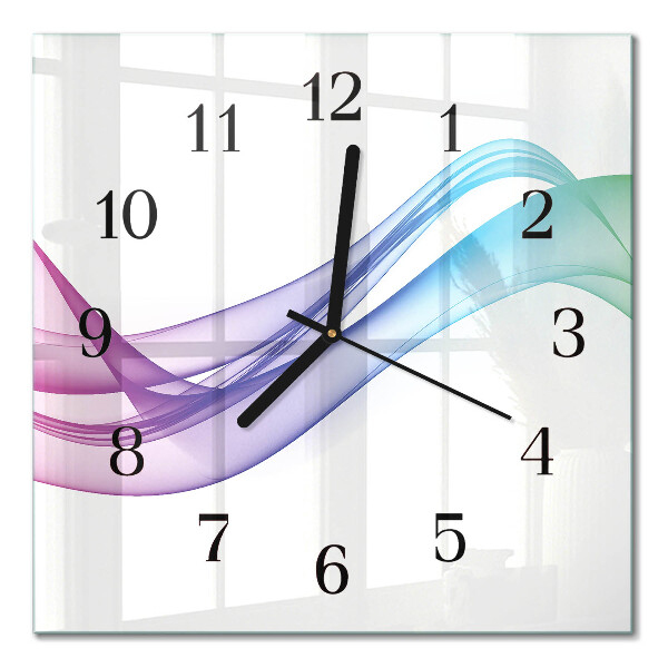 Square wall clock Abstract lines