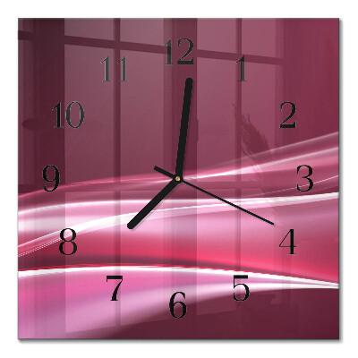 Square kitchen clock Abstract lines
