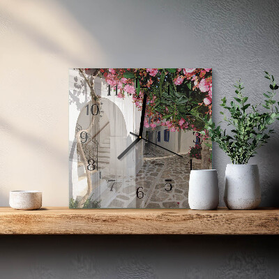 Square wall clock Flower Alley