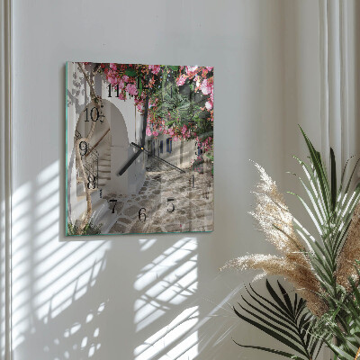 Square wall clock Flower Alley