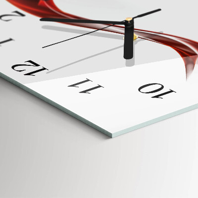 Glass wall clock square Abstract lines