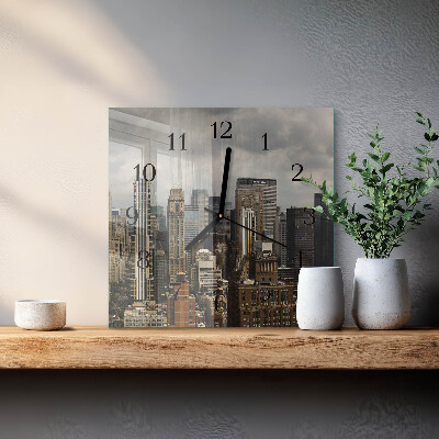Square kitchen clock Horizon