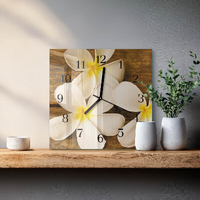 Square kitchen clock Flowers