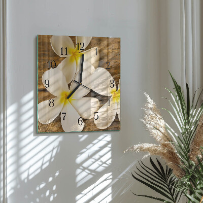Square kitchen clock Flowers