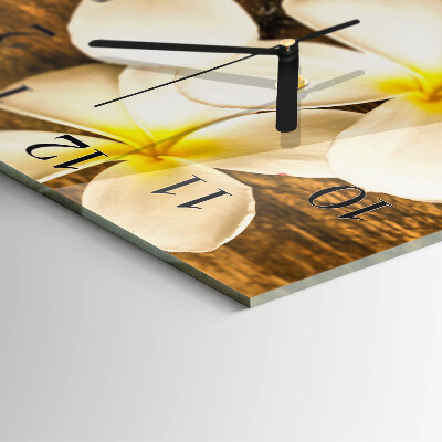 Square kitchen clock Flowers