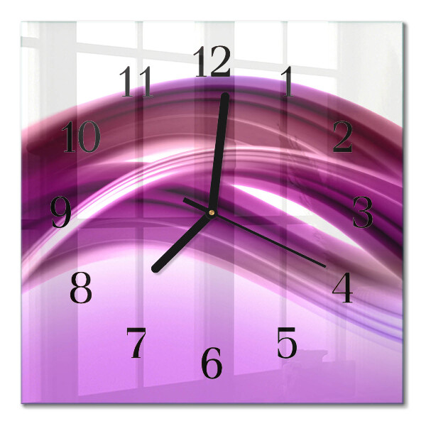 Square wall clock Abstract lines
