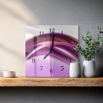 Square wall clock Abstract lines