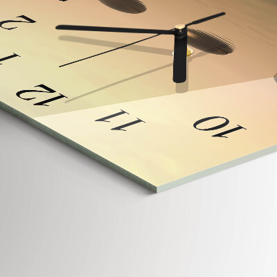 Square kitchen clock Stones water