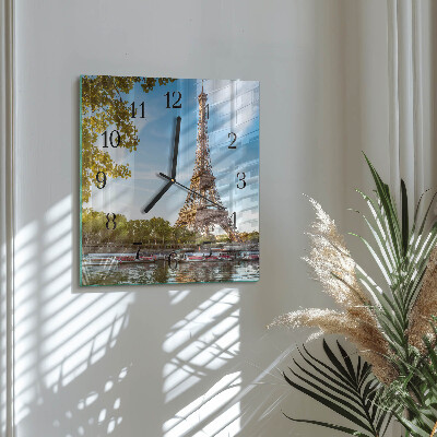 Square kitchen clock Eiffel Tower Paris