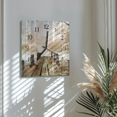 Glass wall clock square Network