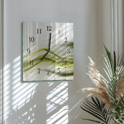 Square wall clock Abstract lines