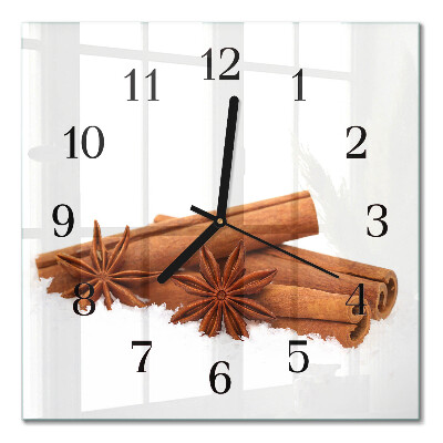 Glass clock square Vanilla