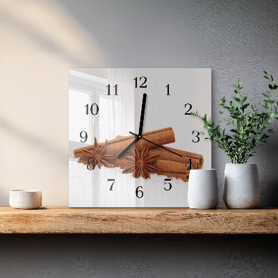 Glass clock square Vanilla