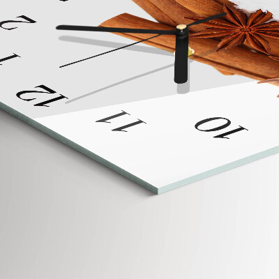 Glass clock square Vanilla