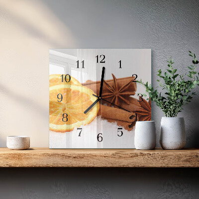 Square wall clock Lemon vanilla