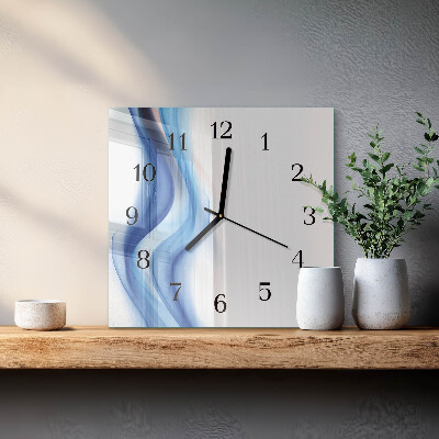 Glass clock square Abstract smoke