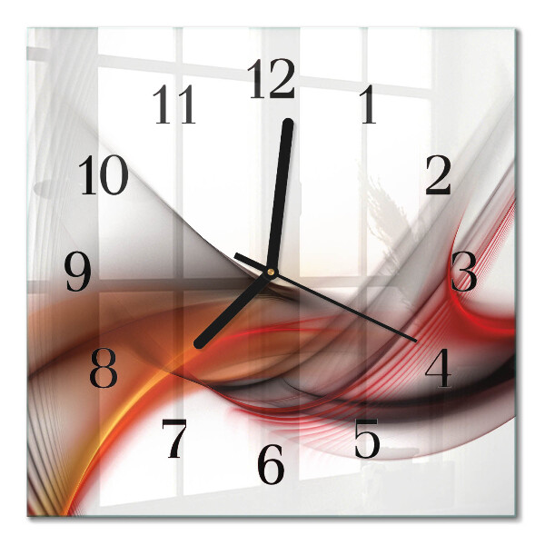 Square wall clock Abstract lines