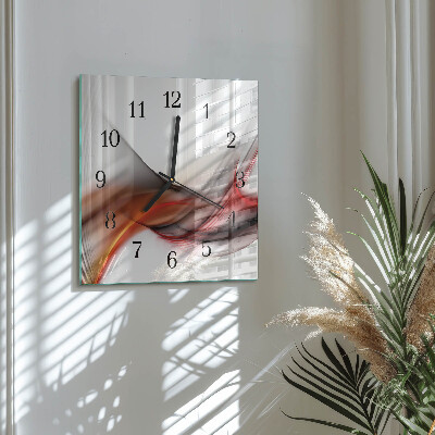 Square wall clock Abstract lines