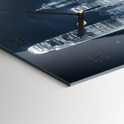 Glass clock square Horizon