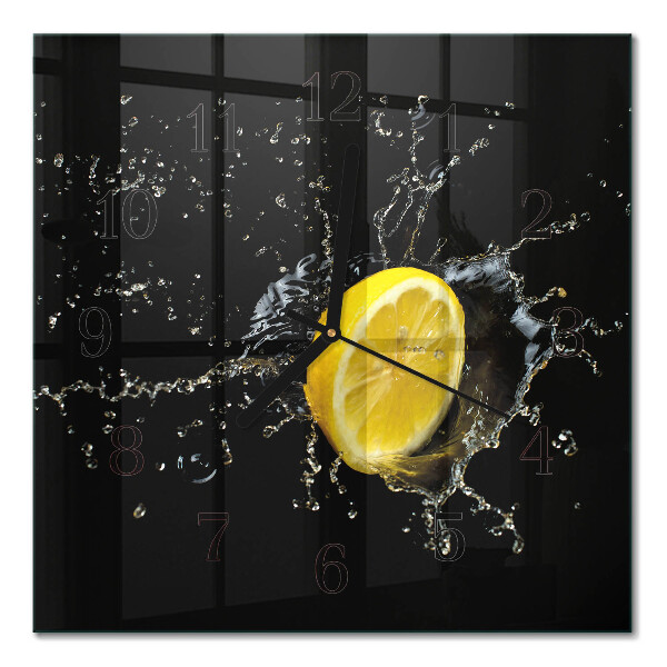 Square kitchen clock Citrus