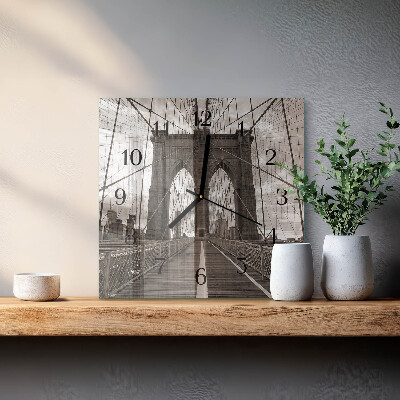 Square kitchen clock Bridge