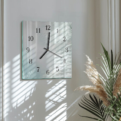 Glass wall clock square Abstraction