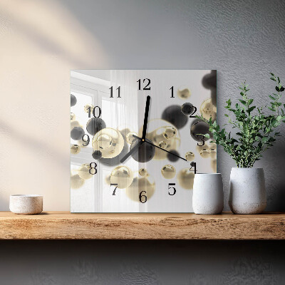 Glass clock square Abstraction