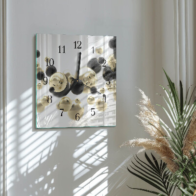Glass clock square Abstraction