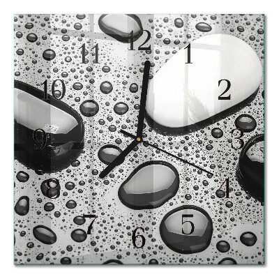 Square kitchen clock Stones