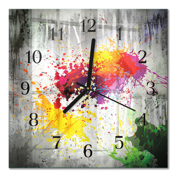 Square wall clock Stains