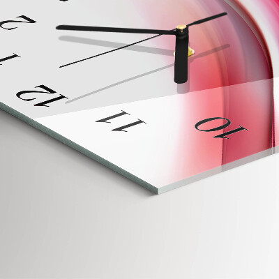 Glass wall clock square Abstraction