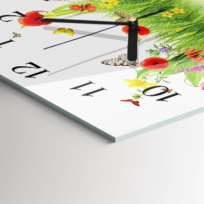 Square kitchen clock Meadow