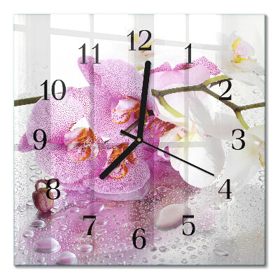 Square kitchen clock Orchid