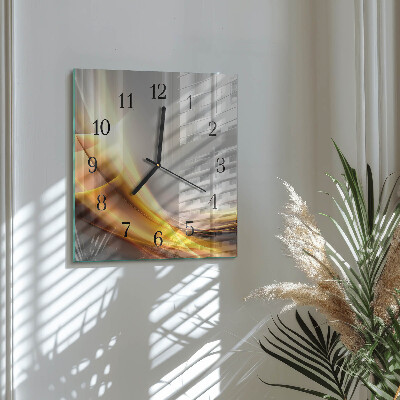 Glass clock square Abstraction