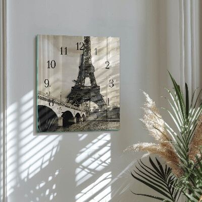 Square wall clock Paris
