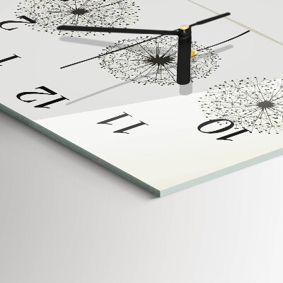 Glass wall clock square Abstraction