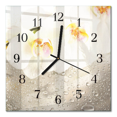 Square wall clock Orchid