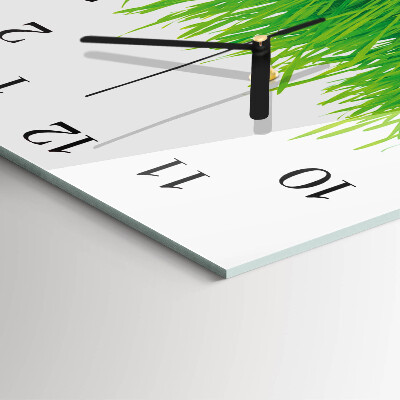 Square kitchen clock Grass