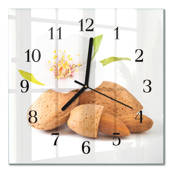 Square wall clock Almonds