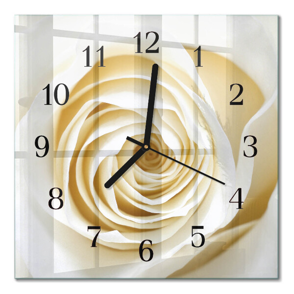 Square kitchen clock Rose