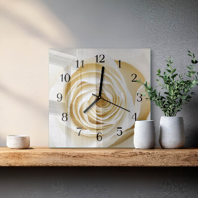 Square kitchen clock Rose