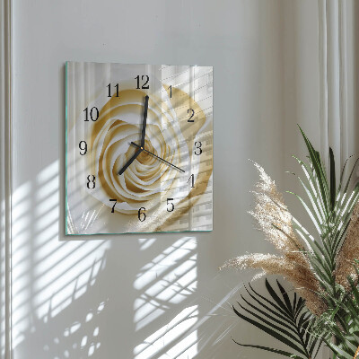Square kitchen clock Rose