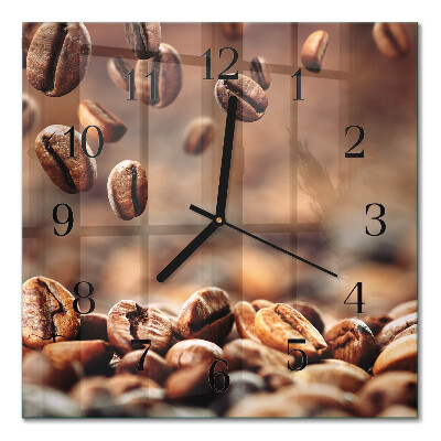 Square wall clock Coffee beans