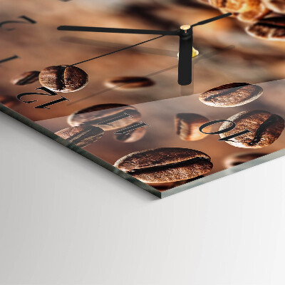 Square wall clock Coffee beans