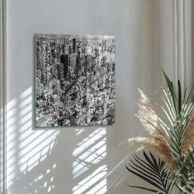 Square kitchen clock Horizon