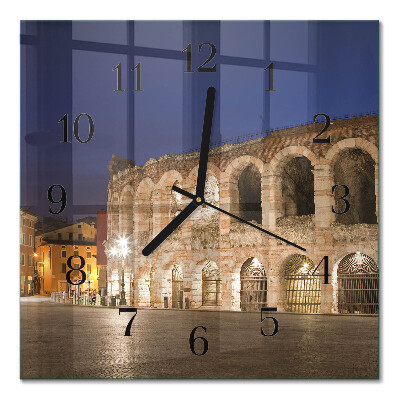Square wall clock Night light
